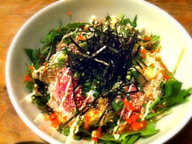 マグロアボカド丼|インコさんさん