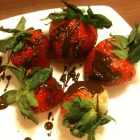 strawberries fondue|li fang angさん