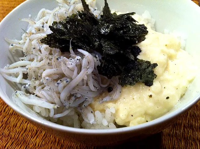 Snapdishの料理写真:くずし豆腐としらすの丼|富田 和枝さん