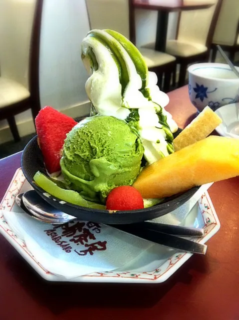 green tea sunday ice cream|PeonyYanさん