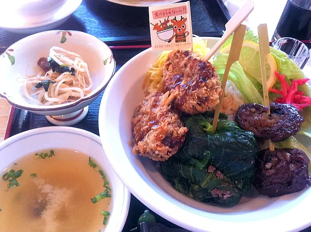 昼食 阿寒町の新名物 阿寒やきとり丼|よ〜んさん