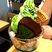 Matcha Chocolate parfait|whita kutsukiさん