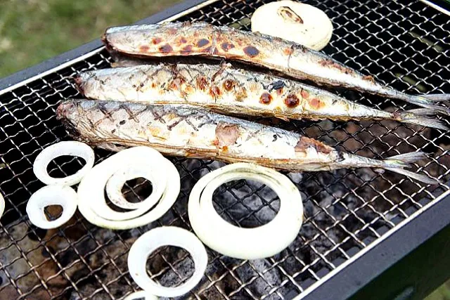 Snapdishの料理写真:ＢＢＱで秋刀魚|みなみさん