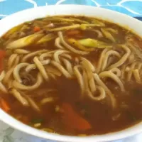 カレー3日目の最後はカレーうどん|キミドリキノコさん