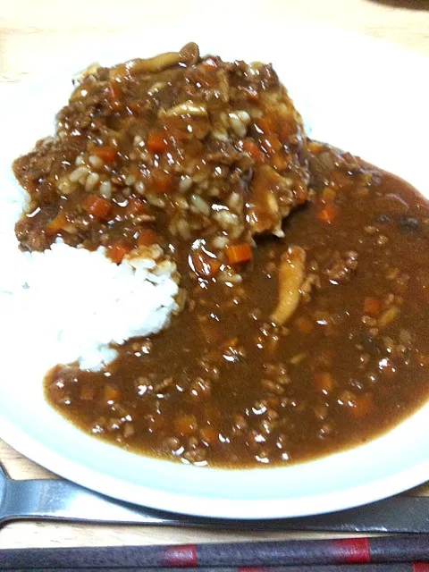 今日のごはんはひき肉のカレー|mariさん