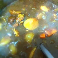 実家からの自家製野菜てんこ盛りカレー|あやさん