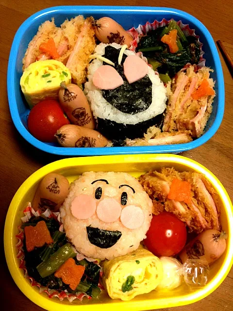 Snapdishの料理写真:長男と次男のお弁当|canaさん