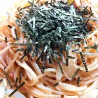 Snapdishの料理写真:明太パスタ|カメゾウさん