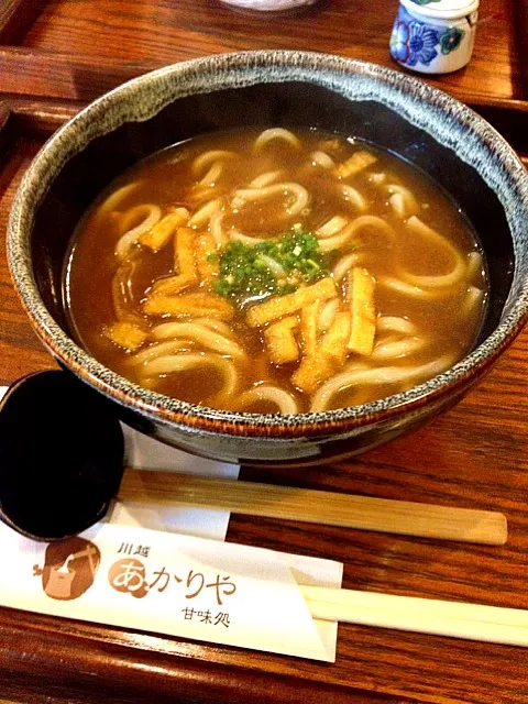 あかりやさんのカレー南蛮うどん、うまうま！ #kawagoe|うーりんさん