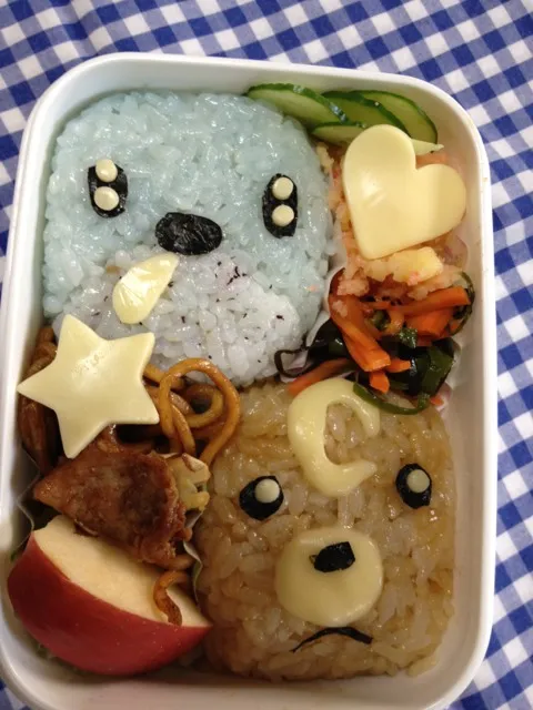 Snapdishの料理写真:クマシュン＊ヒメグマ弁当|kanaさん