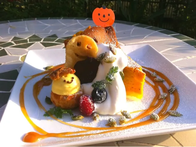 ハロウィン♪パンプキンチーズタルト|ありなさん