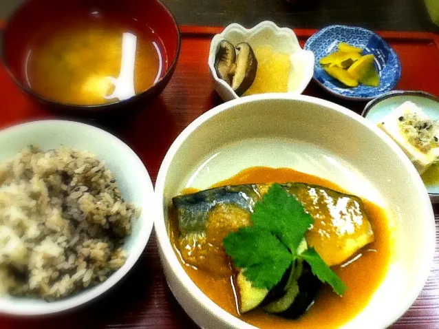 鯖の味噌煮定食♡|まゆ子さん