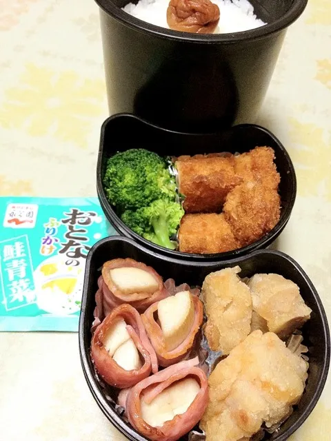 Snapdishの料理写真:高２バレーボール部員の本日のお弁当。私の担当は、エリンギのベーコン巻き。 #お弁当 #弁当|Takashi H.さん