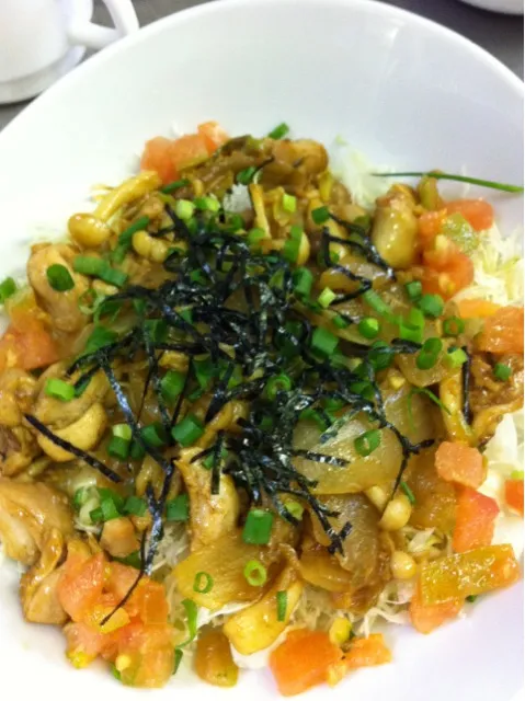 鶏と野菜のカレー風味サラダ|きちみさん