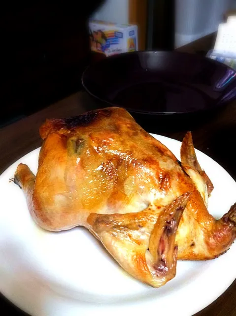 practice run of Thanksgiving turkey by roasting chicken|uraraさん