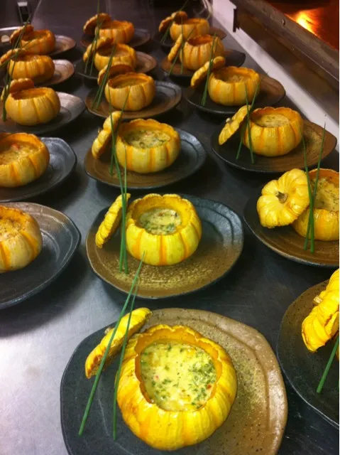 pumpkin stuffed with crab & roasted corn|Chris Shannonさん