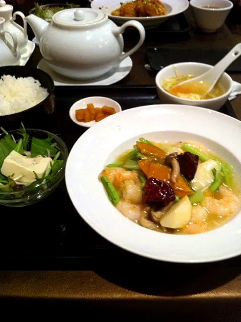 芝海老炒め定食|いだっちさん