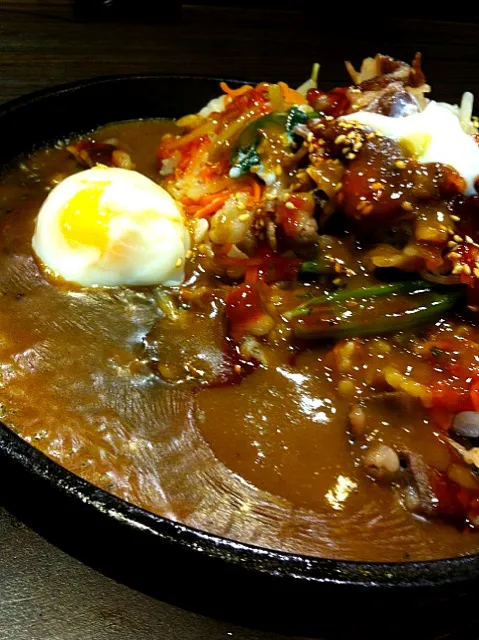 ココイチで珍しいメニューみつけた。カルビ鉄板焼きカレー(^｡^)|加嶋正洋さん