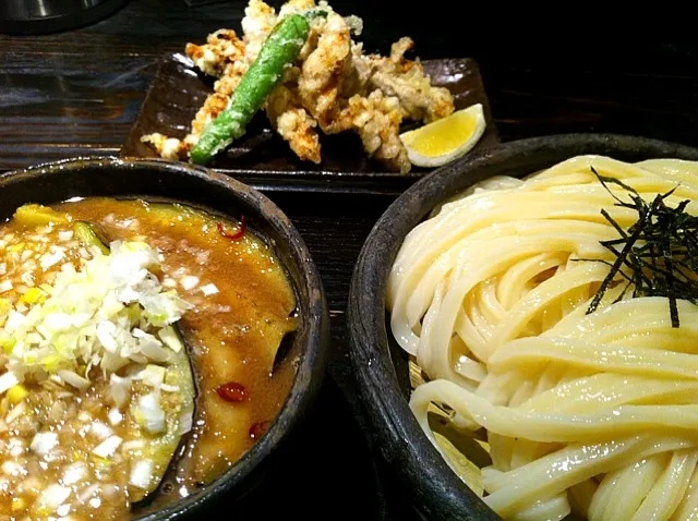 牛と茄子のつけ麺|ひろすぃーさん