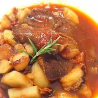 Homemade Ox Tongue Stew and Herbed Potatoes|MBさん