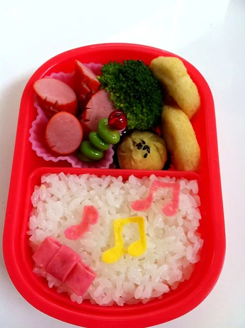 音符弁当＊ふりかけ付き＊|あみん´ω`)ﾉさん