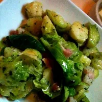 Snapdishの料理写真:Brussels sprouts and pancetta|Kimberly Kellyさん