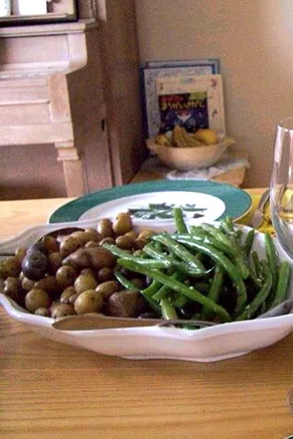 baby potatoes and garlic green beans|kayoさん