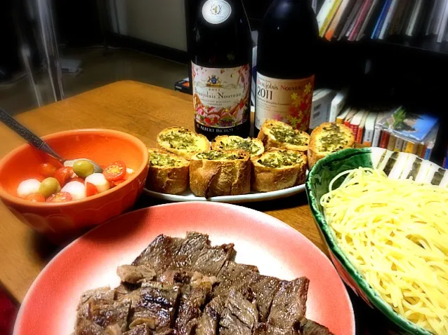 Snapdishの料理写真:ボジョレーヌーボー解禁飲み|A Uedaさん