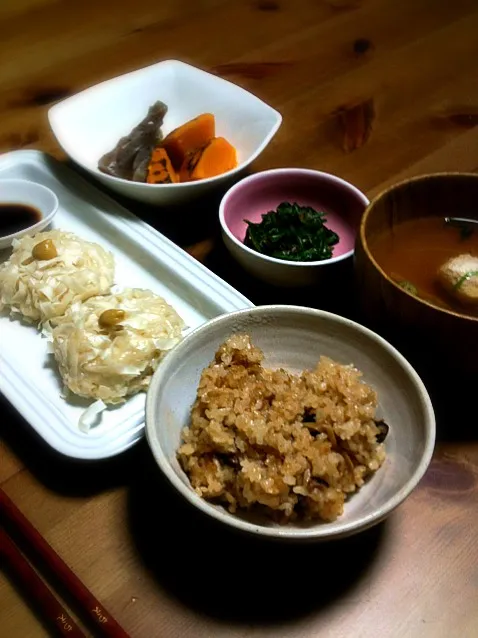 豆腐しゅうまい 煮物 お浸し|ちえさん