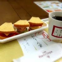 Snapdishの料理写真:バームクーヘンサンドイッチ!?|しげさん