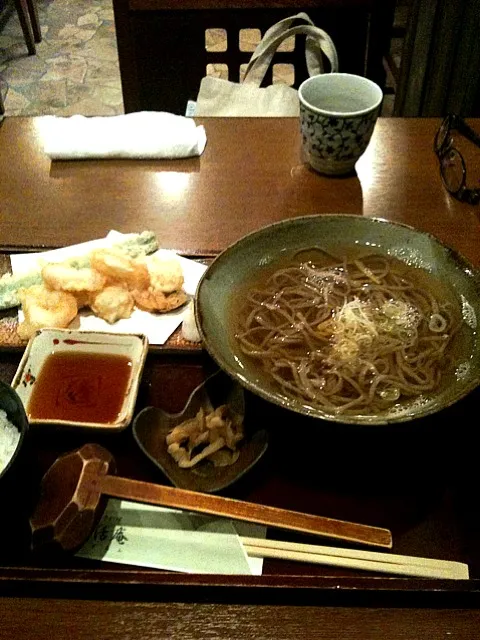 かけ蕎麦  小エビ天ぷら定食|池田かずこさん