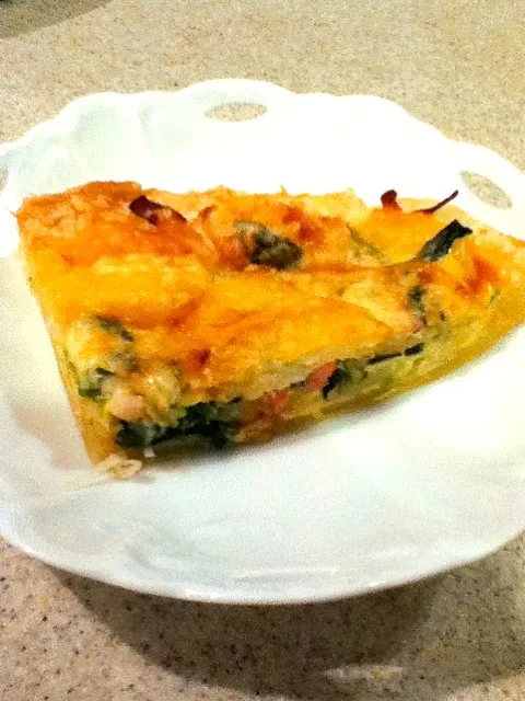 Home made quiche - Spinach, Potato, Bacon|Kincoさん