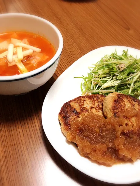 おろし豆腐ハンバーグとミネストローネ|森田 順也さん