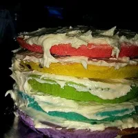 Rainbow layered cake|beh asymさん