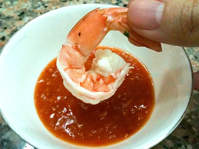 Snapdishの料理写真:Prawn with Cantonese Suki Sauce|sasi-sOmさん