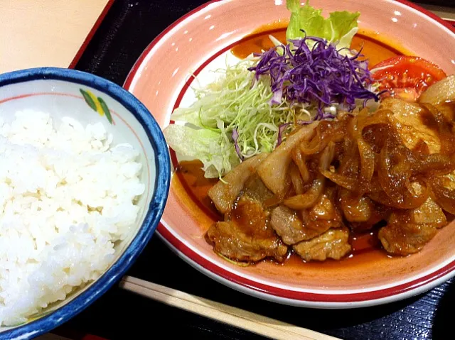 安達太良ＳＡ.生姜焼き定食|tairaさん