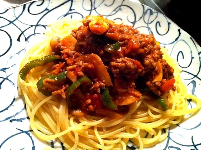 ミートソースパスタ|ちびヒョンさん