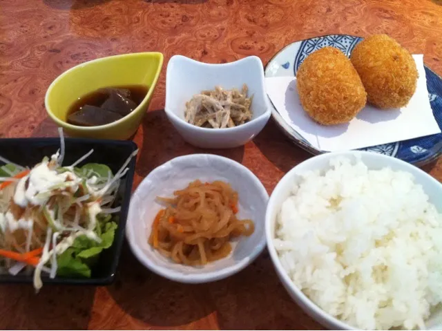 蟹クリームコロッケ定食|まいみさん