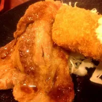 生姜焼きとクリームコロッケ定食|Aion Jewellさん