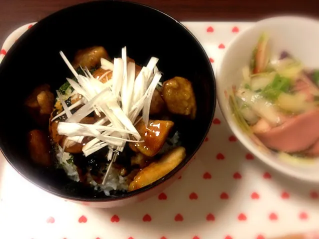 Snapdishの料理写真:オイスター照り焼きチキン丼|Sakai Rieさん