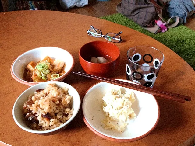 牛すじご飯＆ポテトサラダ＆味噌あんかけ大根|Takuya^^さん