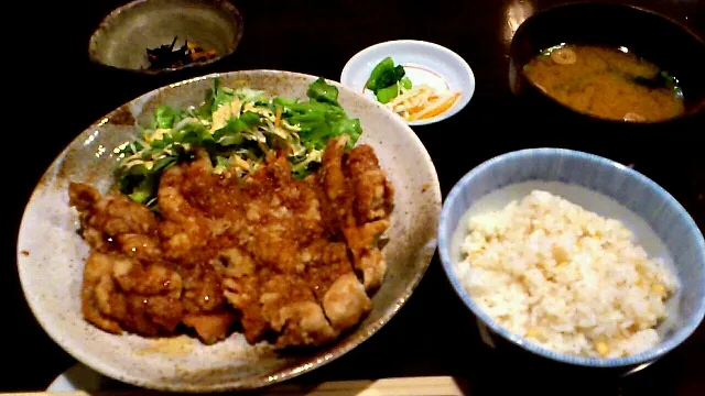 鶏からあげ定食|あおやぎ あつしさん