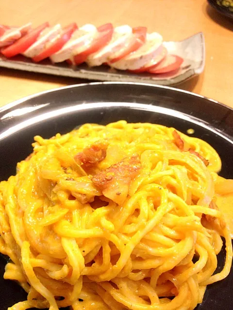 かぼちゃパスタ・自家製ハム|ekiantiさん