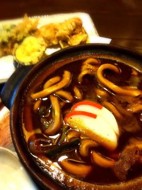 味噌煮こみうどん＆野菜天|さゆさん