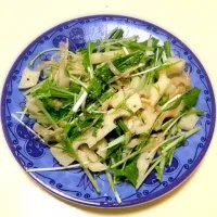 Snapdishの料理写真:しゃきしゃき野菜のゴマ酢サラダ|Qihuan Piaoさん