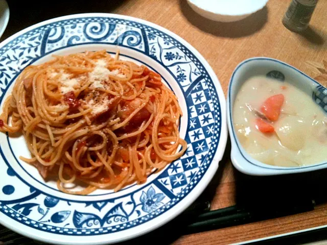 スパ作りました。そしてシチューの残り(^ ^)|Ichimuraさん