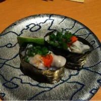 Snapdishの料理写真:酢牡蠣の軍艦|ちゃそむらさん