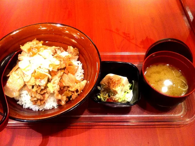 boiled slice pork belly rice bowel set|skyblueさん