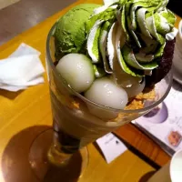 Snapdishの料理写真:抹茶白玉パフェ|まいまいさん