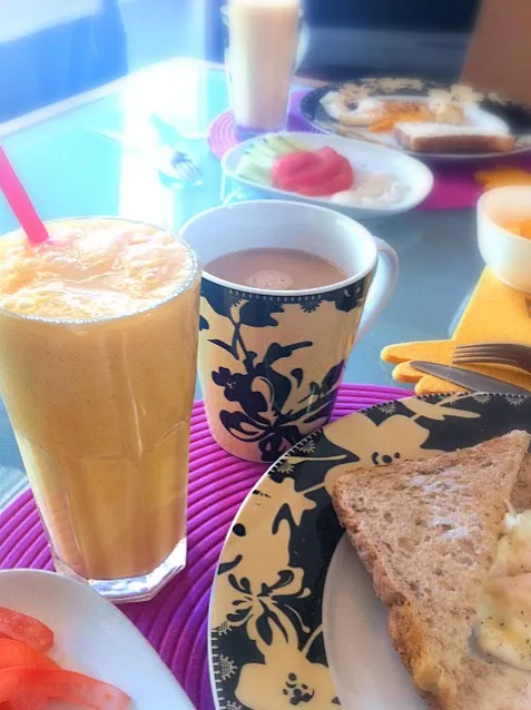 Papa Gohan-Best smoothie ever(Mango+RockMelon+Yoghurt)|noriko takiyama のりねぇですさん